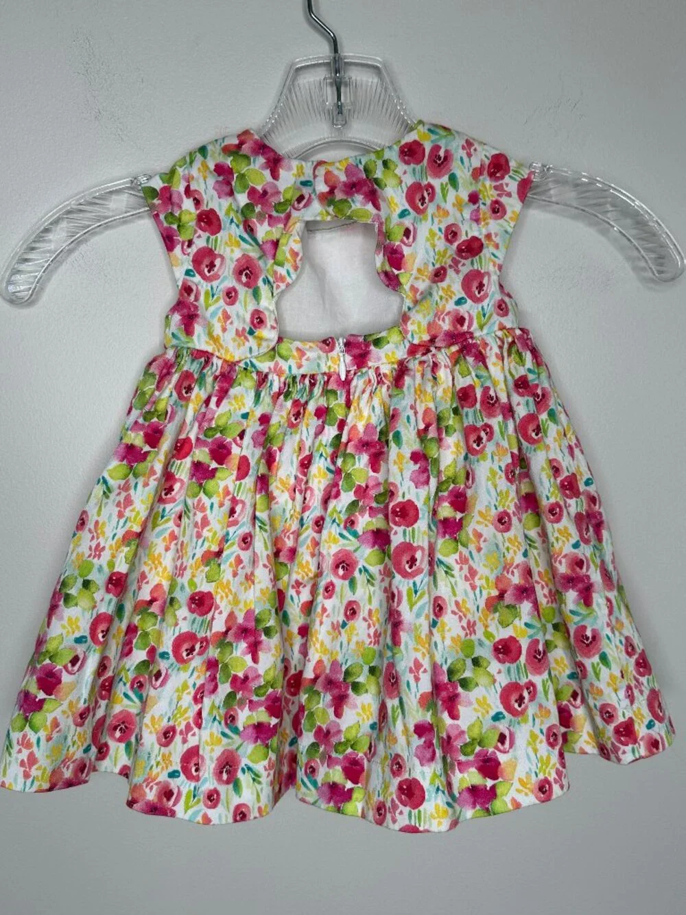 Mayoral Floral Short-Sleeve Dress in Pink, Green & White